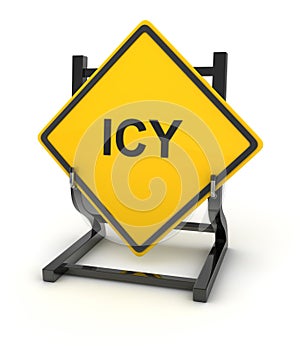 Road sign - icy