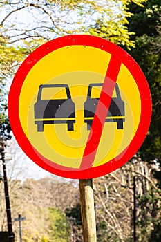 Road Sign Instruction One Vehicle Route