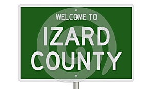 Road sign for Izard County
