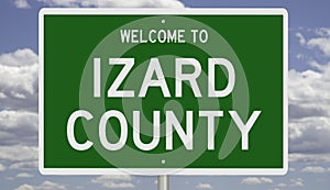 Road sign for Izard County