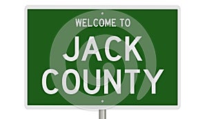 Road sign for Jack County