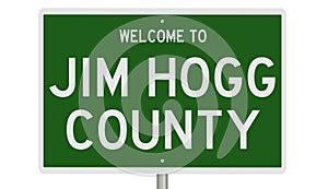 Road sign for Jim Hogg County