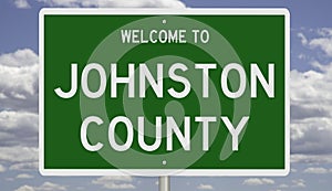 Road sign for Johnston County