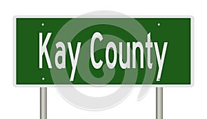 Road sign for Kay County