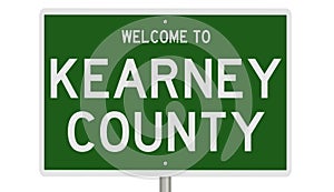 Road sign for Kearney County
