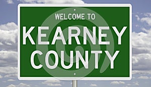 Road sign for Kearney County