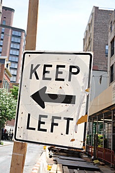 Road Sign Keep Left photo