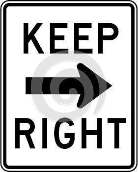 Road Sign Keep Right