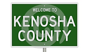 Road sign for Kenosha County