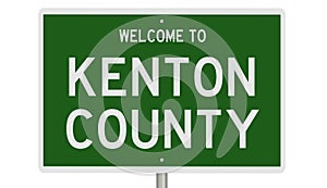 Road sign for Kenton County