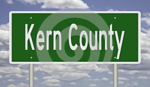 Road sign for Kern County