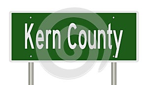 Road sign for Kern County