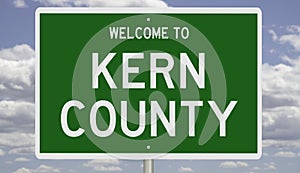 Road sign for Kern County