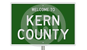 Road sign for Kern County