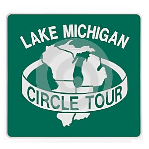 Road sign - Lake Michigan circle tour