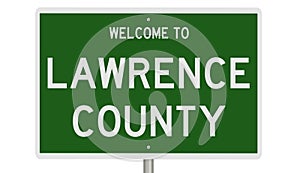 Road sign for Lawrence County photo