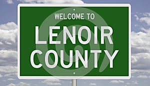 Road sign for Lenoir County photo