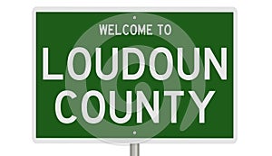 Road sign for Loudoun County