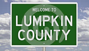 Road sign for Lumpkin County