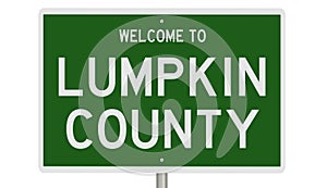 Road sign for Lumpkin County