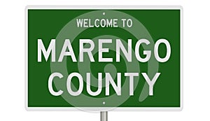 Road sign for Marengo County photo