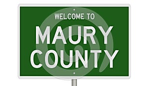 Road sign for Maury County