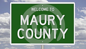 Road sign for Maury County