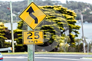 Road sign of the maximum speed