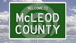 Road sign for McLeod County