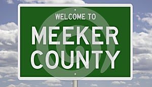 Road sign for Meeker County