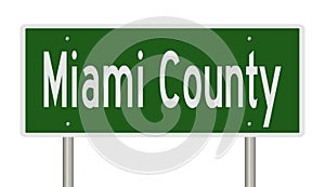 Road sign for Miami County