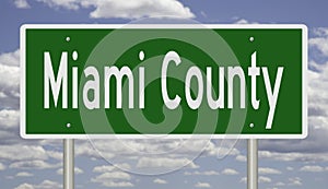 Road sign for Miami County