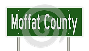 Road sign for Moffat County