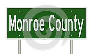 Road sign for Monroe County