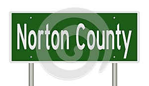Road sign for Norton County