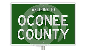 Road sign for Oconee County