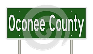 Road sign for Oconee County