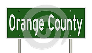 Road sign for Orange County