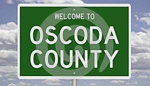 Road sign for Oscoda County