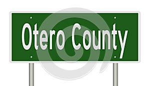 Road sign for Otero County