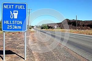 Road sign in outback Cobar Australia