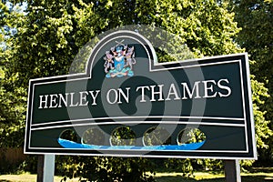 Road Sign Outside Henley On Thames In Oxfordshire UK