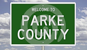 Road sign for Parke County