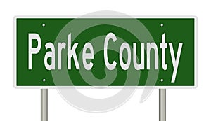 Road sign for Parke County