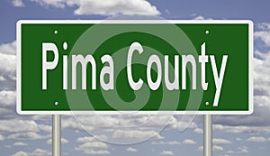 Road sign for Pima County