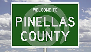 Road sign for Pinellas County