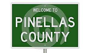 Road sign for Pinellas County