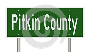 Road sign for Pitkin County