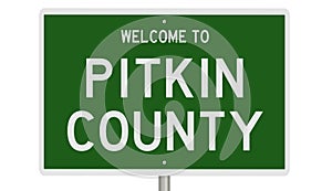 Road sign for Pitkin County