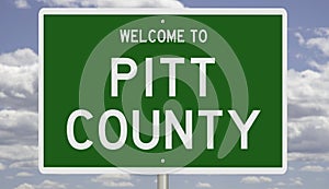 Road sign for Pitt County